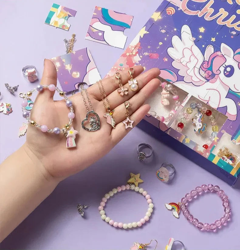 Einhorn Adventskalender | Schmuck Adventskalender mit 24 Überraschungen