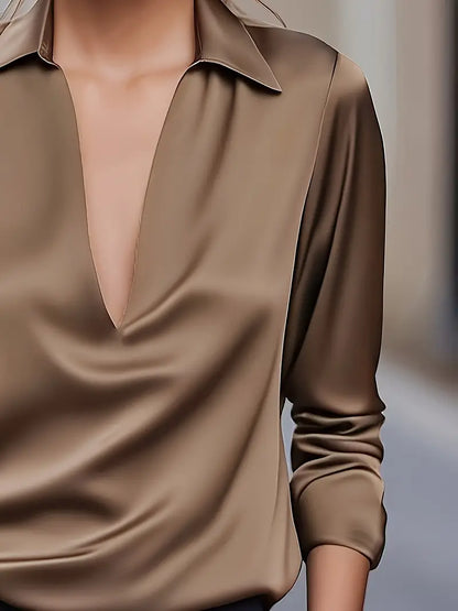 Amelie | Prämie Bluse Mit V-Ausschnitt