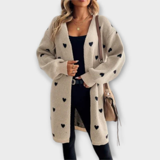 Elina | E Cardigan mit Herzmuster