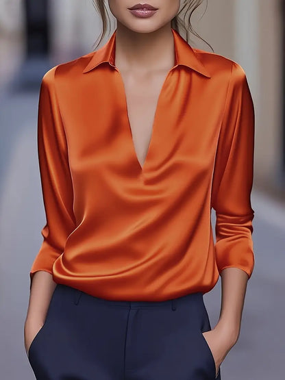 Amelie | Prämie Bluse Mit V-Ausschnitt