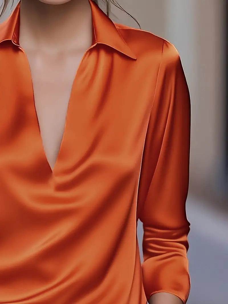 Amelie | Prämie Bluse Mit V-Ausschnitt