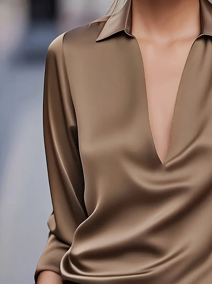 Amelie | Prämie Bluse Mit V-Ausschnitt