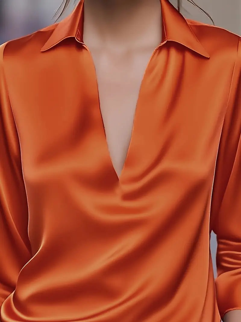 Amelie | Prämie Bluse Mit V-Ausschnitt