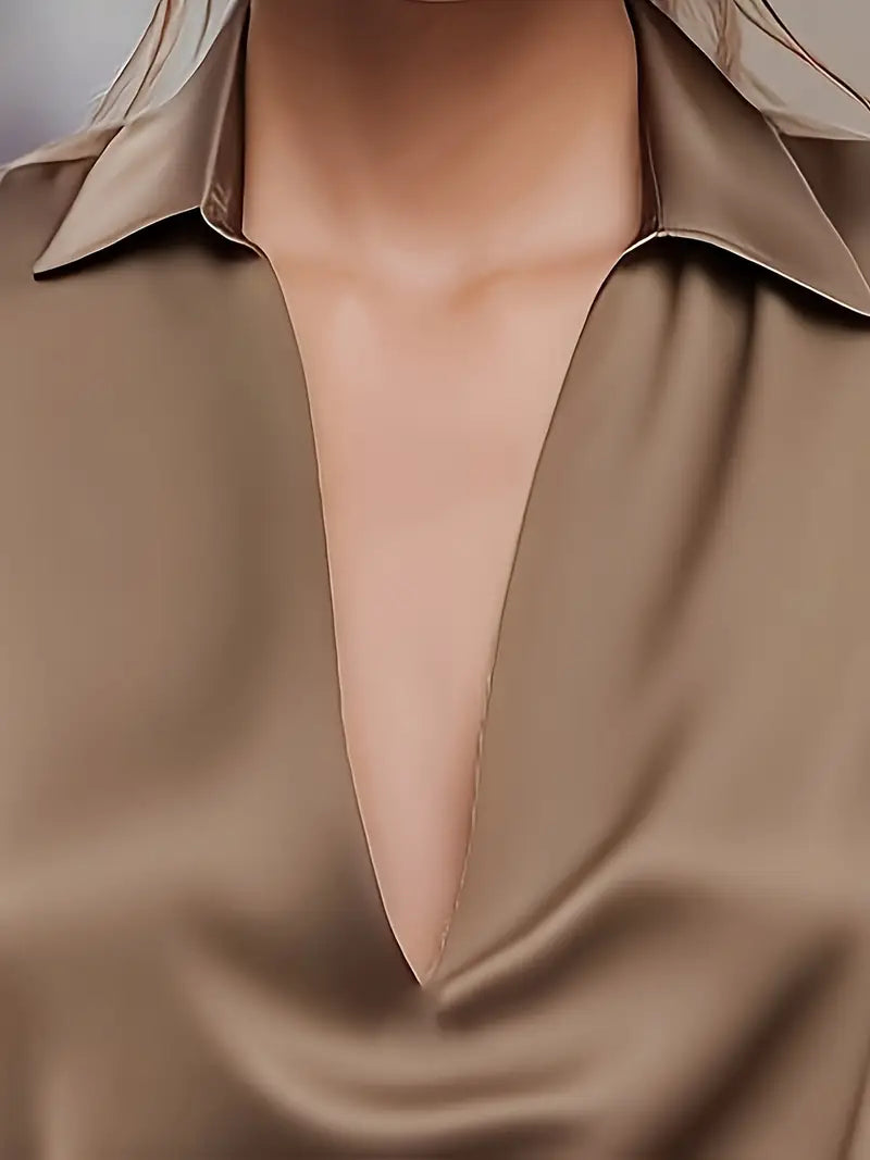 Amelie | Prämie Bluse Mit V-Ausschnitt