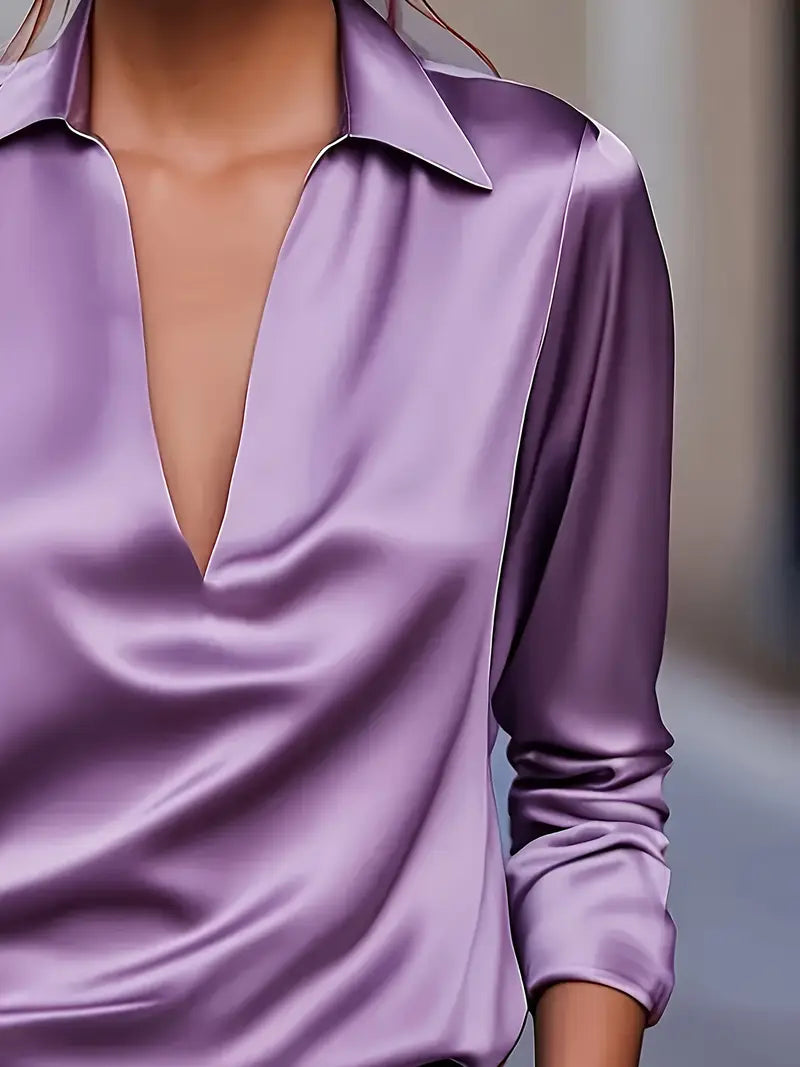 Amelie | Prämie Bluse Mit V-Ausschnitt