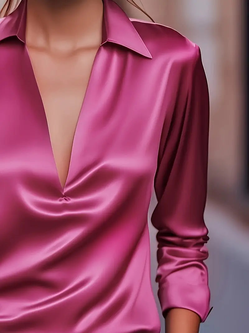 Amelie | Prämie Bluse Mit V-Ausschnitt