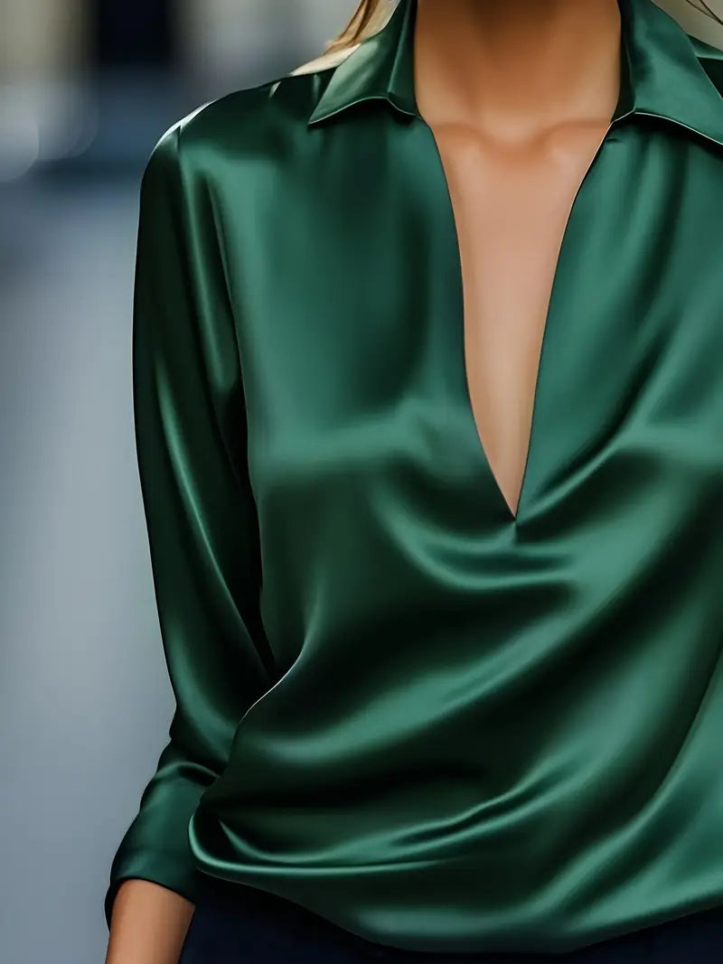 Amelie | Prämie Bluse Mit V-Ausschnitt