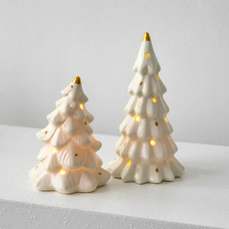 SnowHause | Keramik Weihnachtsdorf LED Dekorationsset