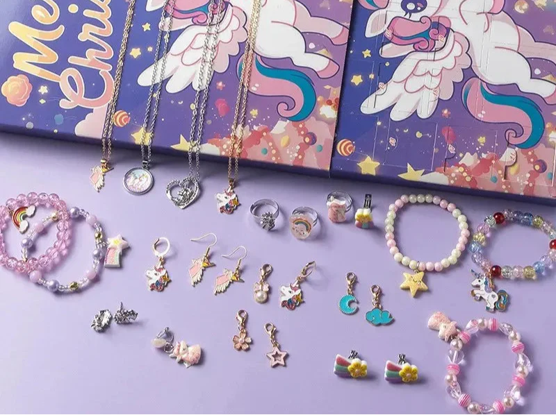 Einhorn Adventskalender | Schmuck Adventskalender mit 24 Überraschungen