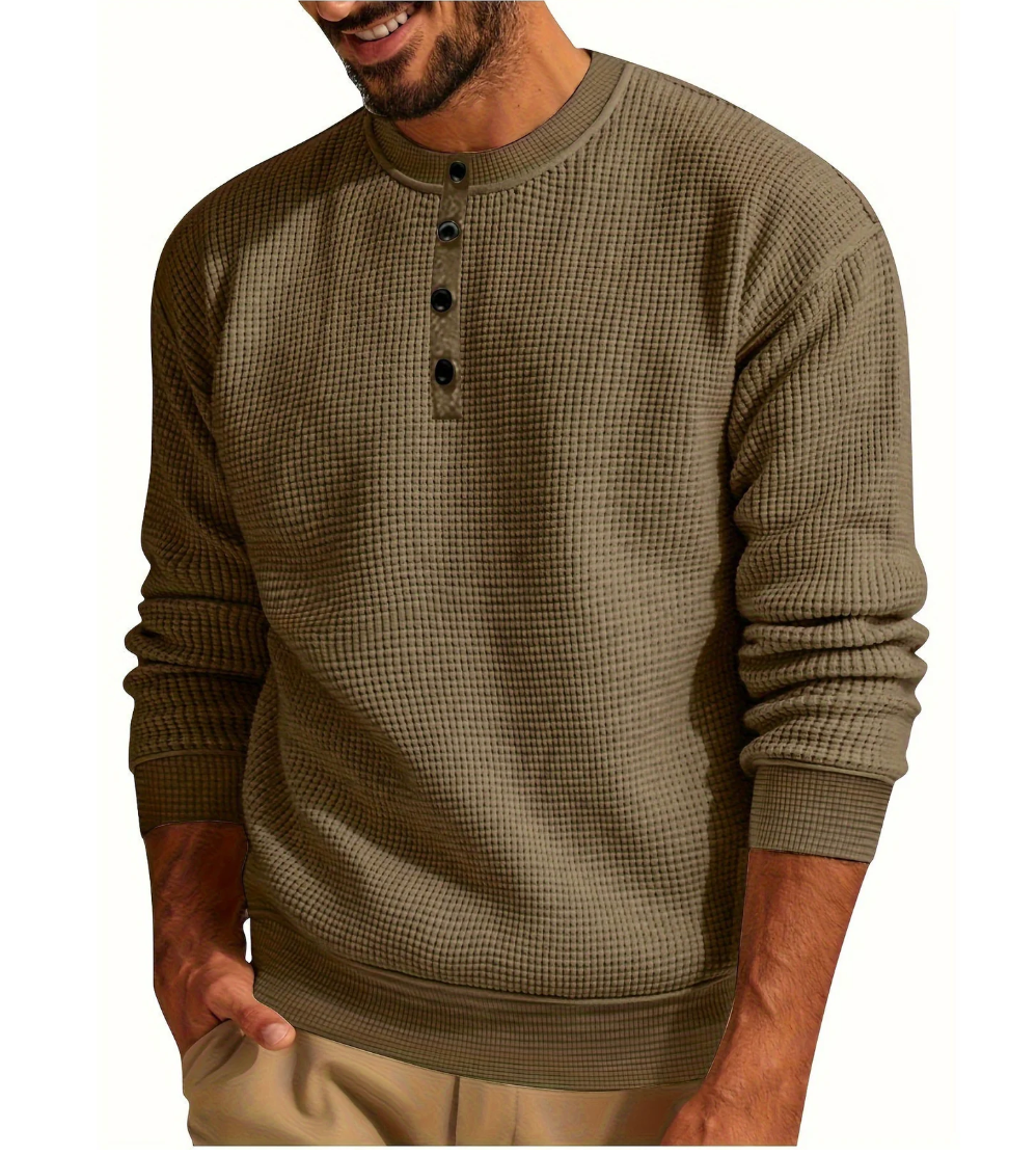 Moritz | Langärmliges Hemd mit Waffelmuster