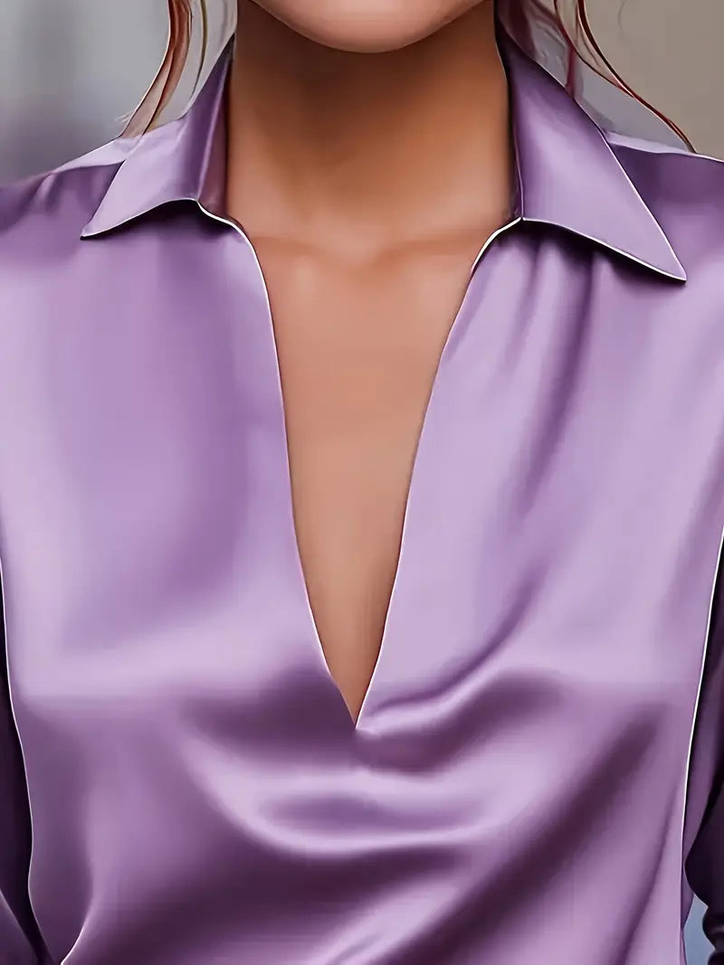 Amelie | Prämie Bluse Mit V-Ausschnitt