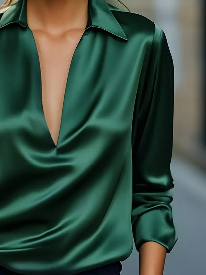 Amelie | Prämie Bluse Mit V-Ausschnitt