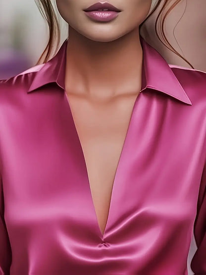 Amelie | Prämie Bluse Mit V-Ausschnitt