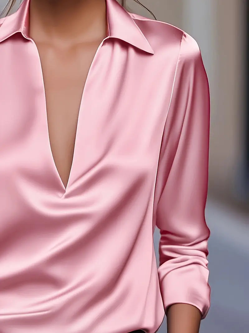 Amelie | Prämie Bluse Mit V-Ausschnitt