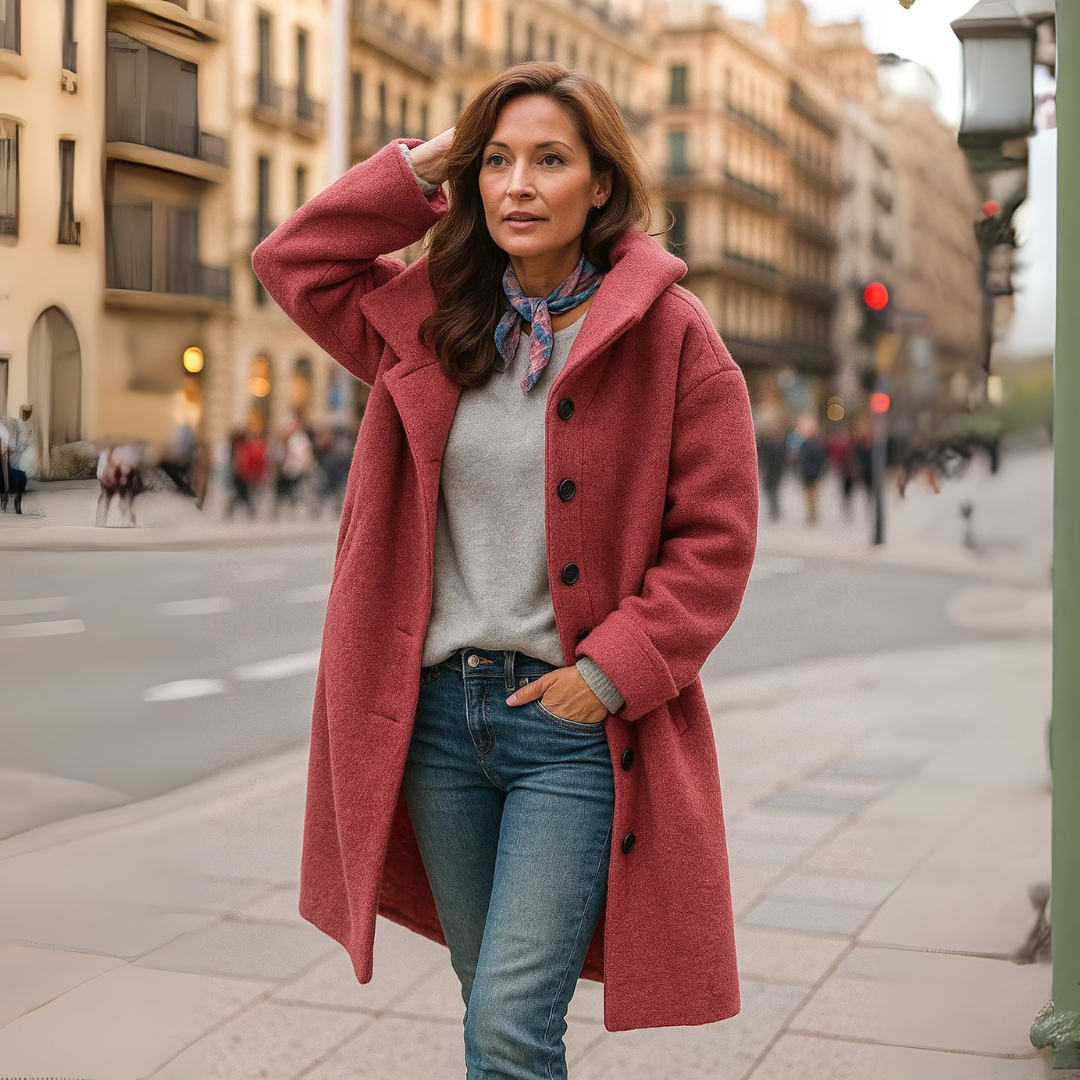 Bambi | Bequemer mittellanger Mantel für den Alltag