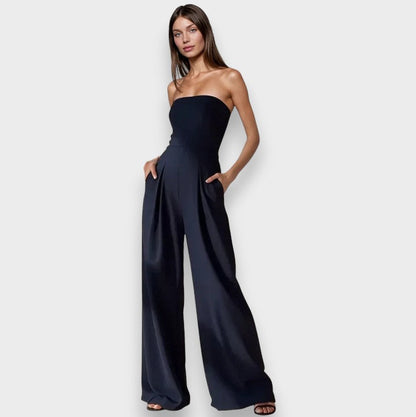 Alessia | Trägerloser Jumpsuit mit weitem Bein